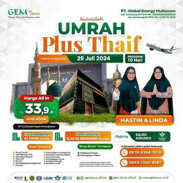 29 JUL 2024 "UMRAH PLUS THAIF"