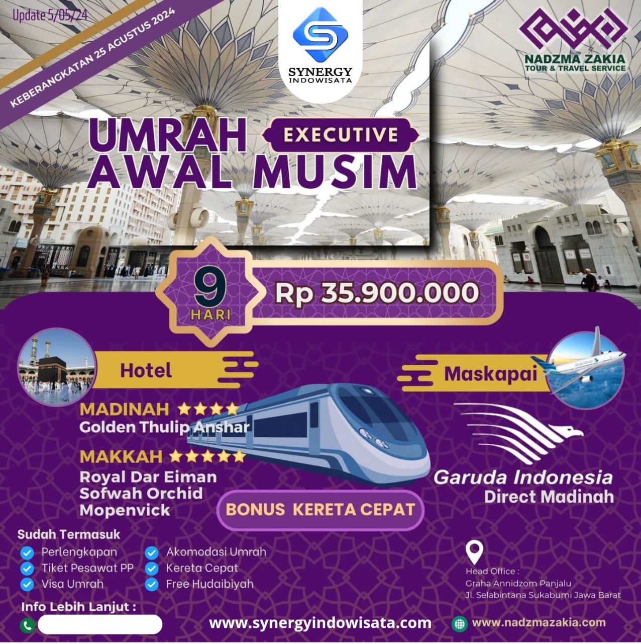 Umroh Exlusive 9 Hari - 25 Agustus 2024