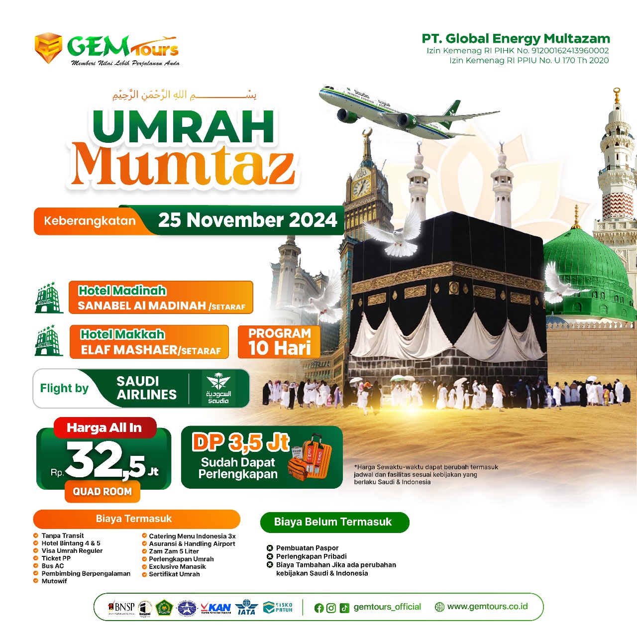 25 NOVEMBER 2024 "UMRAH KEISTIMEWAAN MULTAZAM"