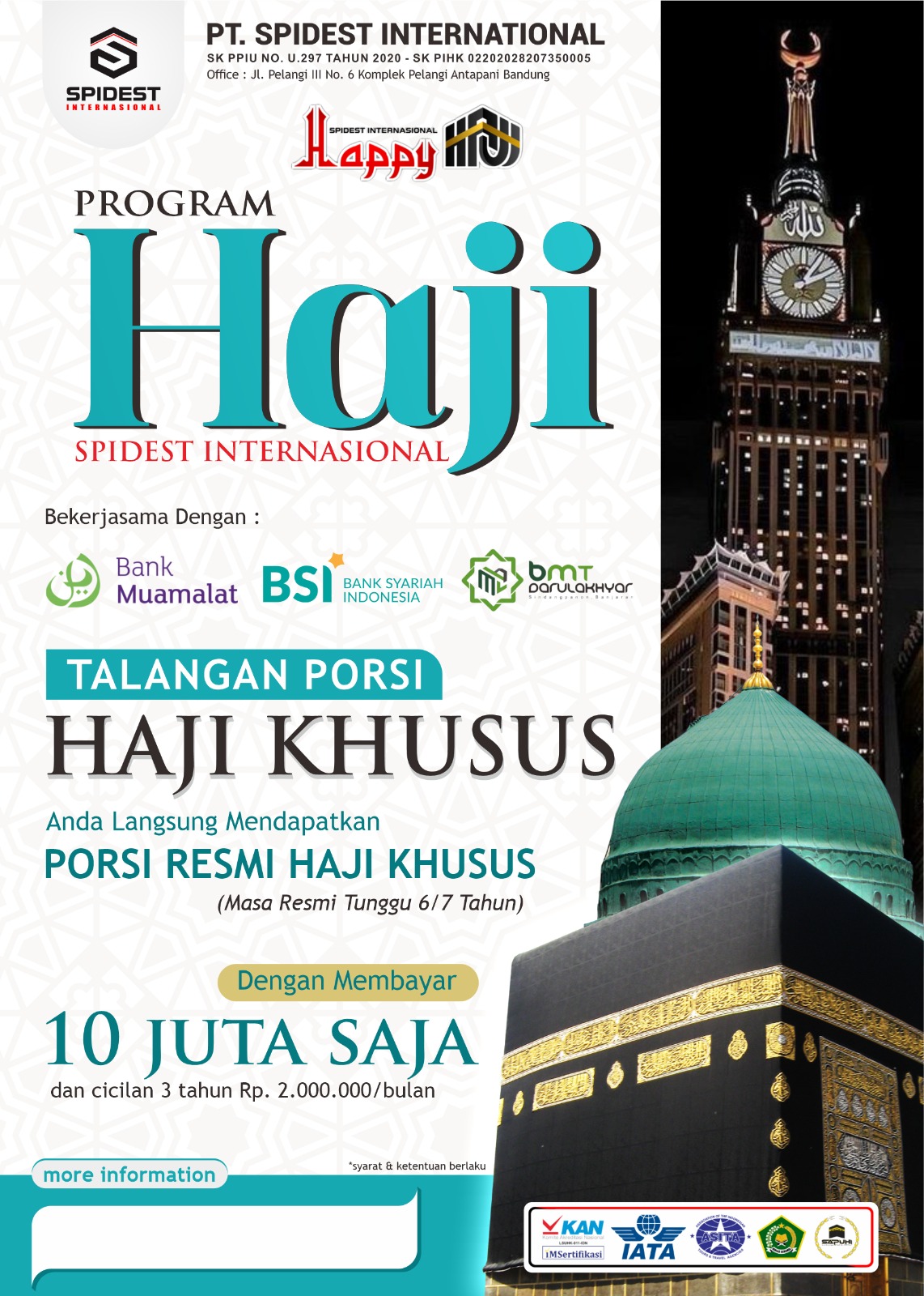 Happy Hajj SPIDEST Internasional - Haji Khusus Kuota Resmi 