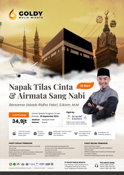 Umroh Spesial Bersama Ustadz Ridho Febri Plus Thaif 12D Keberangkatan 26 September 2024