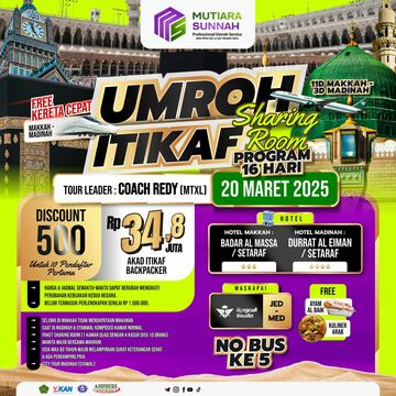 UMROH ITIKAF 20 MARET 2025 SHARING ROOM BUS 5