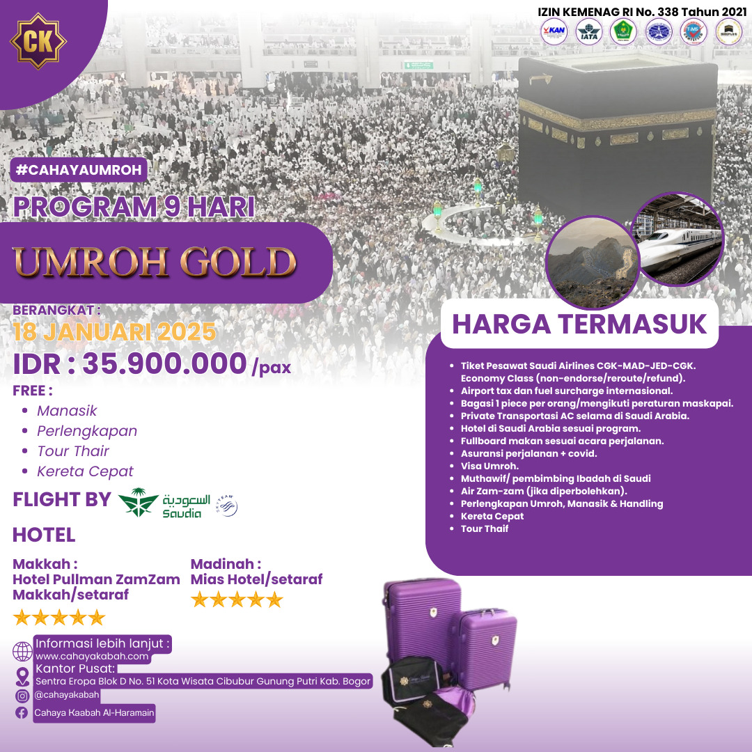 UMROH GOLD 18-26 JANUARI 2025 *5