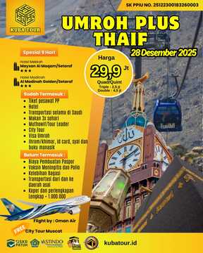UMROH PLUS THAIF AKHIR TAHUN 28 DESEMBER 2025