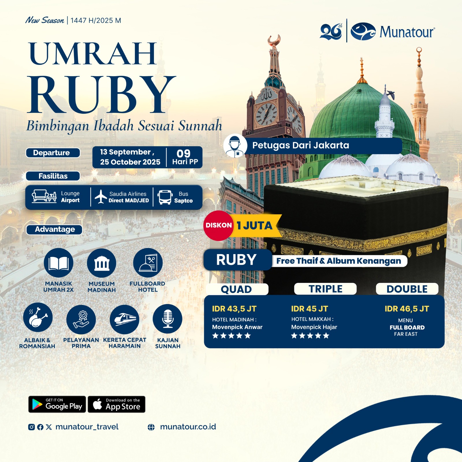 Umroh Ruby Landing Madinah 13 September 2025