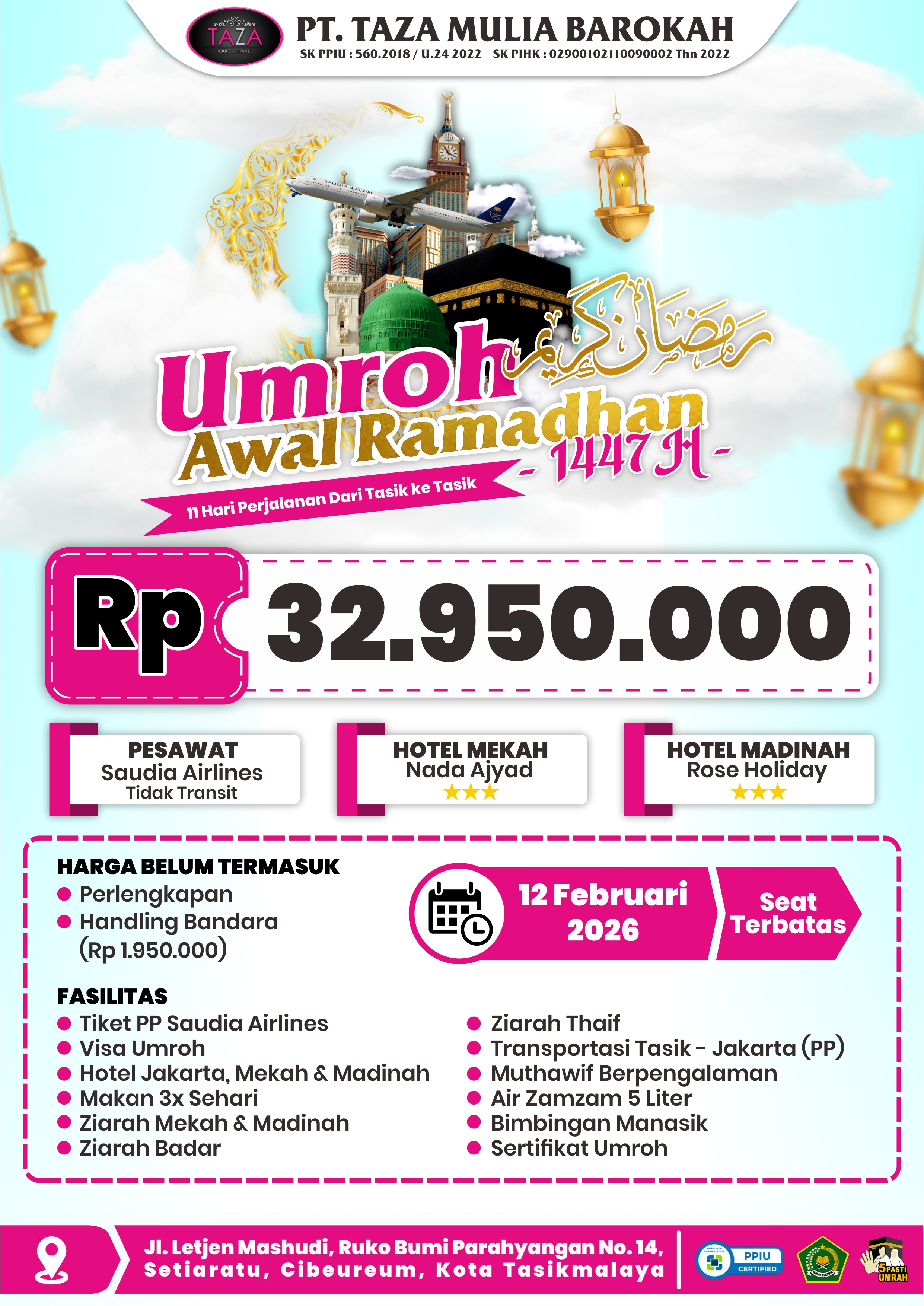 12 FEB 26 - UMROH AWAL RAMADHAN 1447 H - 11 HARI 