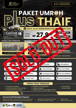 UMROH PLUS THAIF AKHIR JANUARI 2026 (REGULER)