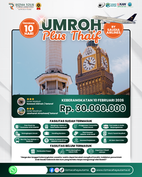 Umroh Plus Thaif 10 Februari 2026