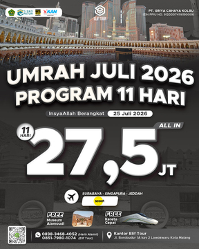 UMRAH JULI 2026 PROGRAM 11 HARI