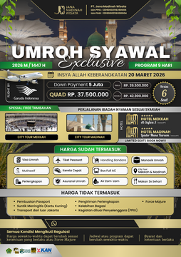 UMROH SYAWAL EXCLUSIVE 1447H / 2026M