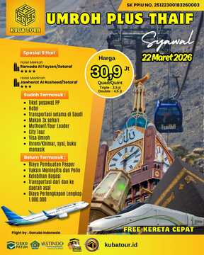UMROH PLUS THAIF SYAWAL 22 MARET 2026