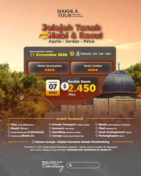 VISIT MASJIDIL AQSHA  JORDAN DAN PETRA 11 NOVEMBER 2026