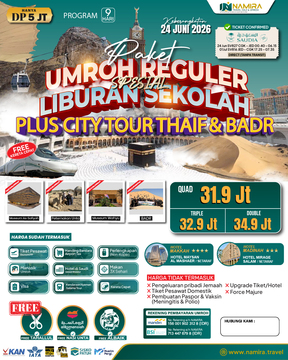 PAKET UMROH LIBURAN SEKOLAH 24 JUNI 2026 (REGULER) 
