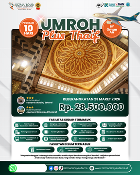 Umroh Plus Thaif 23 Maret 2026