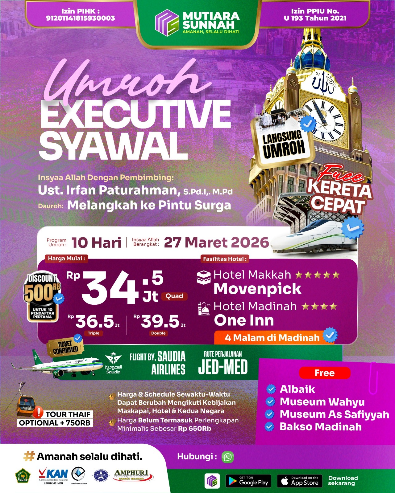UMROH EXECUTIVE SYAWAL 27 MARET 2026