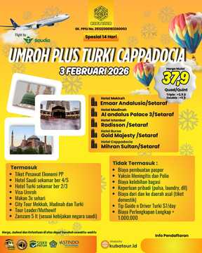 UMROH PLUS TURKI CAPADDOCIA 3 FEBRUARI 2026