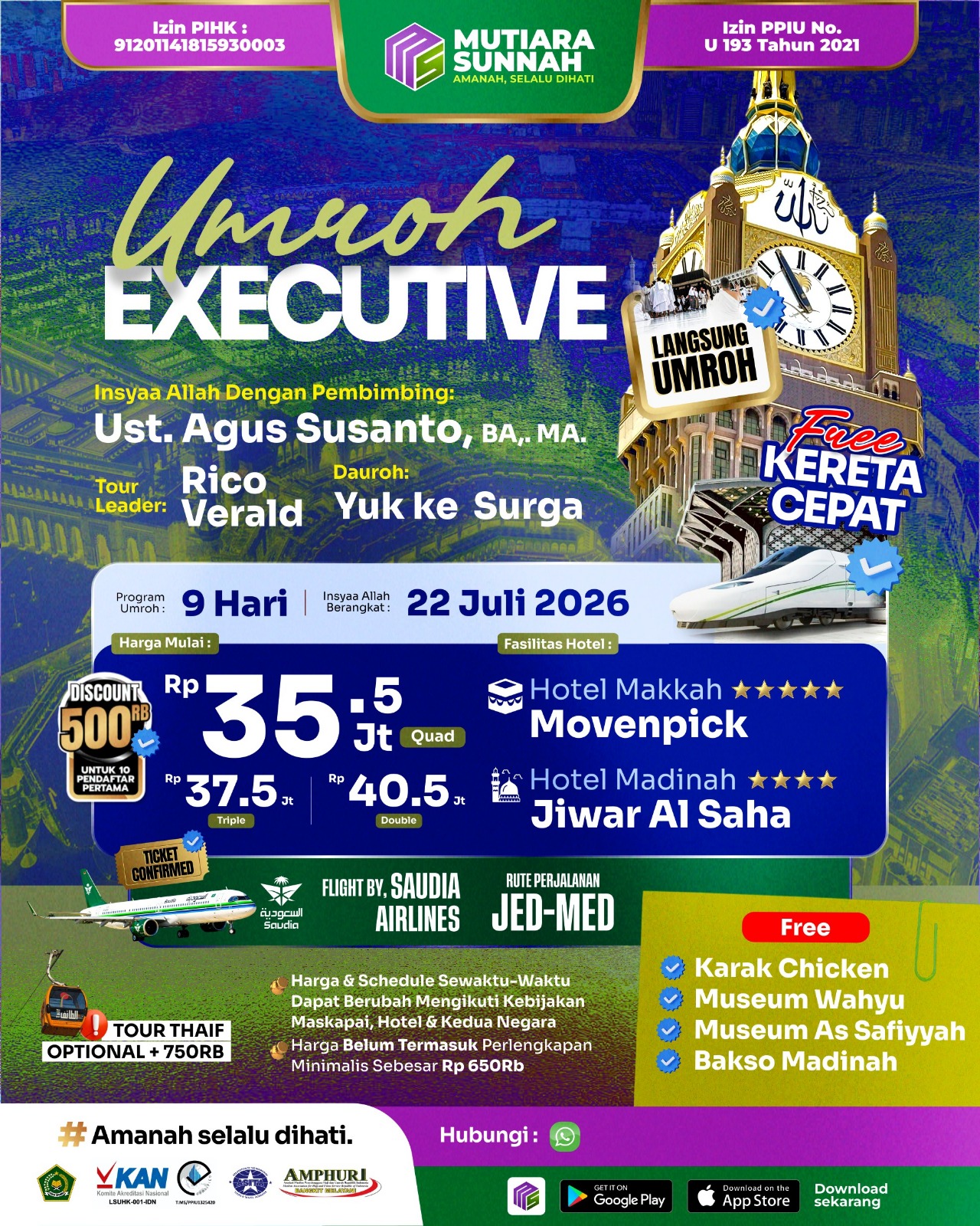 UMROH EXECUTIVE 22 JULI 2026