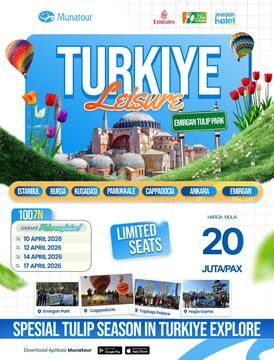 Pesona Musim Semi: Paket Tour Turki Tulip Festival 14 April 2026