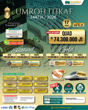 PAKET UMROH IKTIKAF GOLD 09 MARET 2026