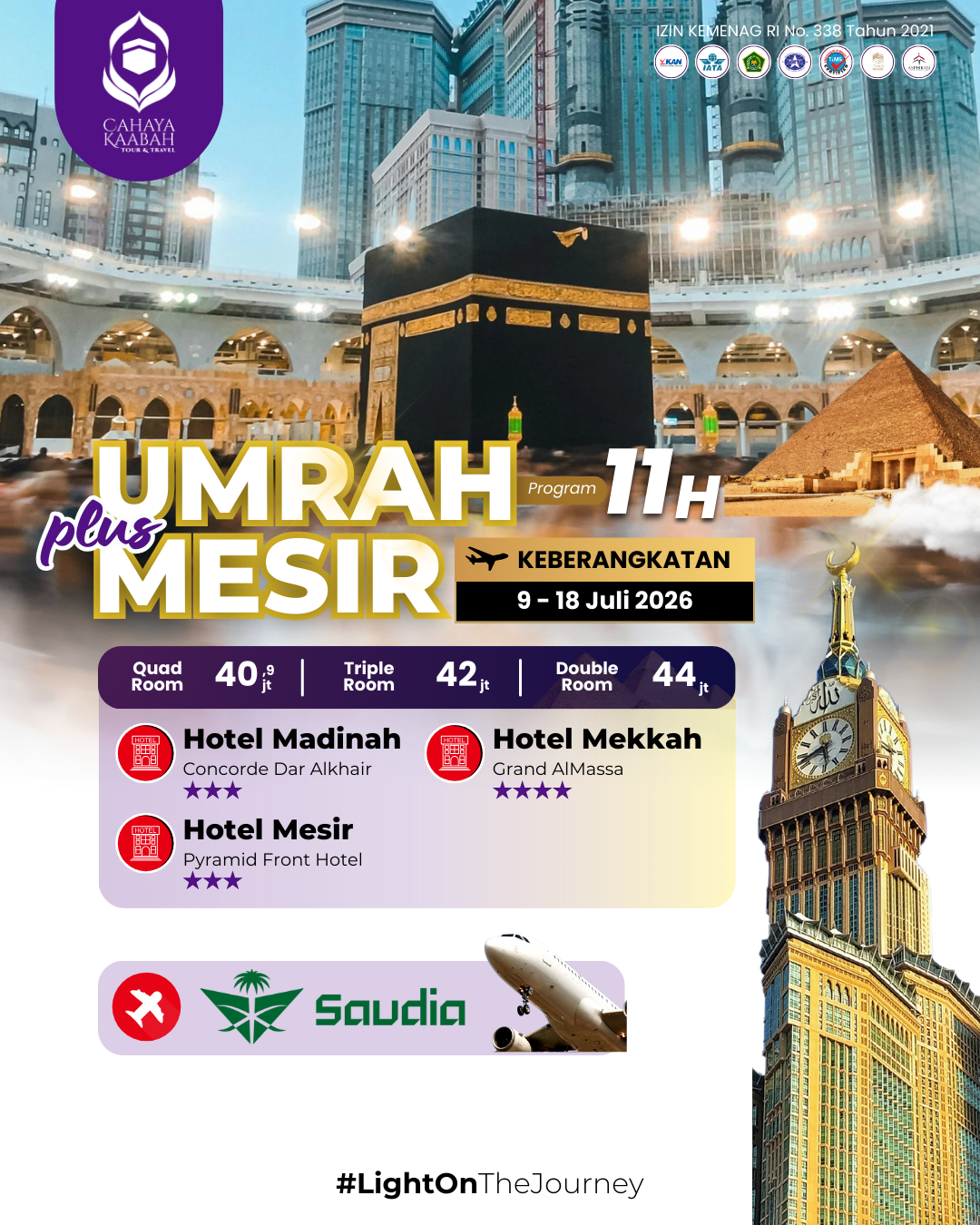 UMROH PLUS MESIR 09 - 18 JULI 2026