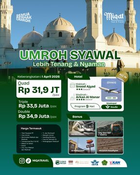 UMROH SYAWAL 2026 MULAI 31 JUTAAN ALL IN!