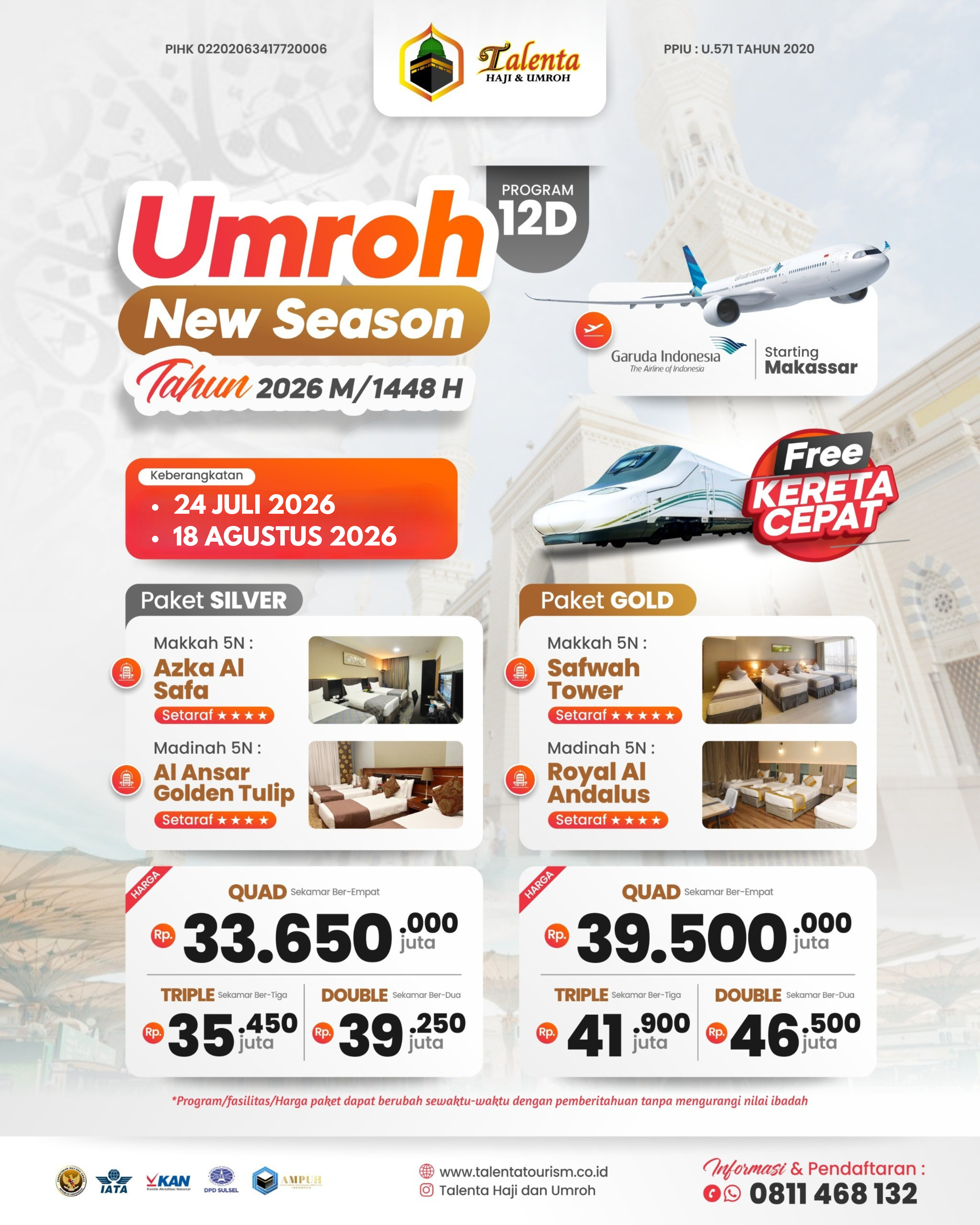 UMROH 24 JULI 2026 NEW SEASON 1448 H BY GARUDA INDONESIA