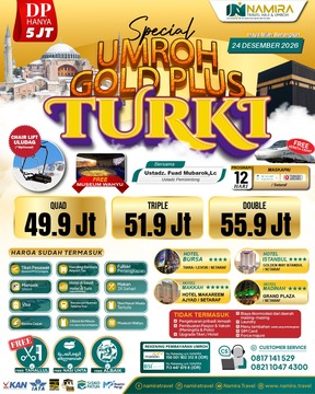 UMROH PLUS TURKI 24 DESEMBER 2026