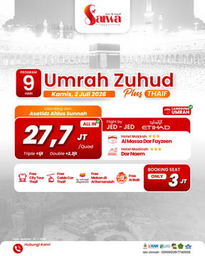 UMRAH ZUHUD PLUS THAIF 9 HARI 02 JULI 2026