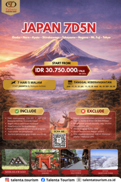 JAPAN HIGHLIGHT SCENIC TOUR 7D5N