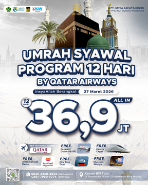 UMRAH SYAWAL 12 HARI BY QATAR AIRWAYS