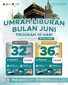 UMRAH LIBURAN BULAN JUNI 10 HARI