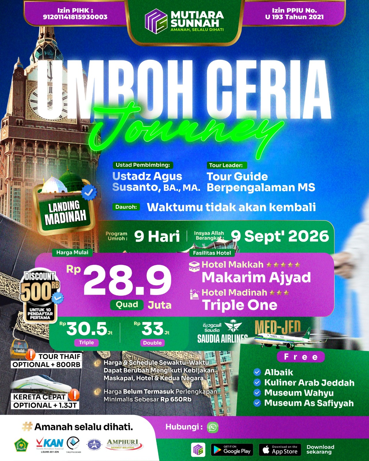 UMROH CERIA JOURNEY 09 SEPTEMBER 2026