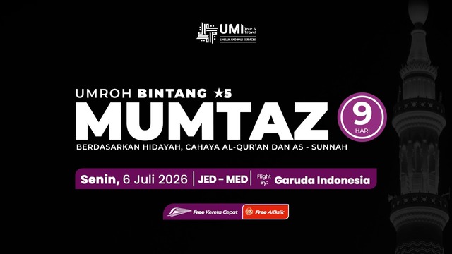 UMROH MUMTAZ 6 JULI 2026 (9 HARI)