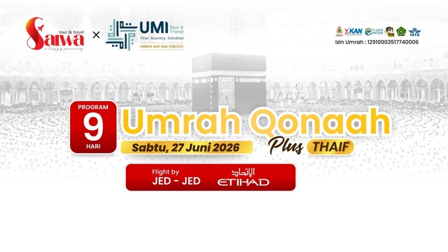 UMRAH PLUS THAIF QONAAH SALWA 27 JUNI 2026