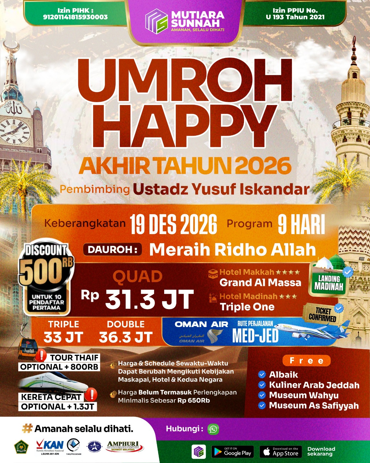 UMROH HAPPY AKHIR TAHUN 19 DESEMBER 2026