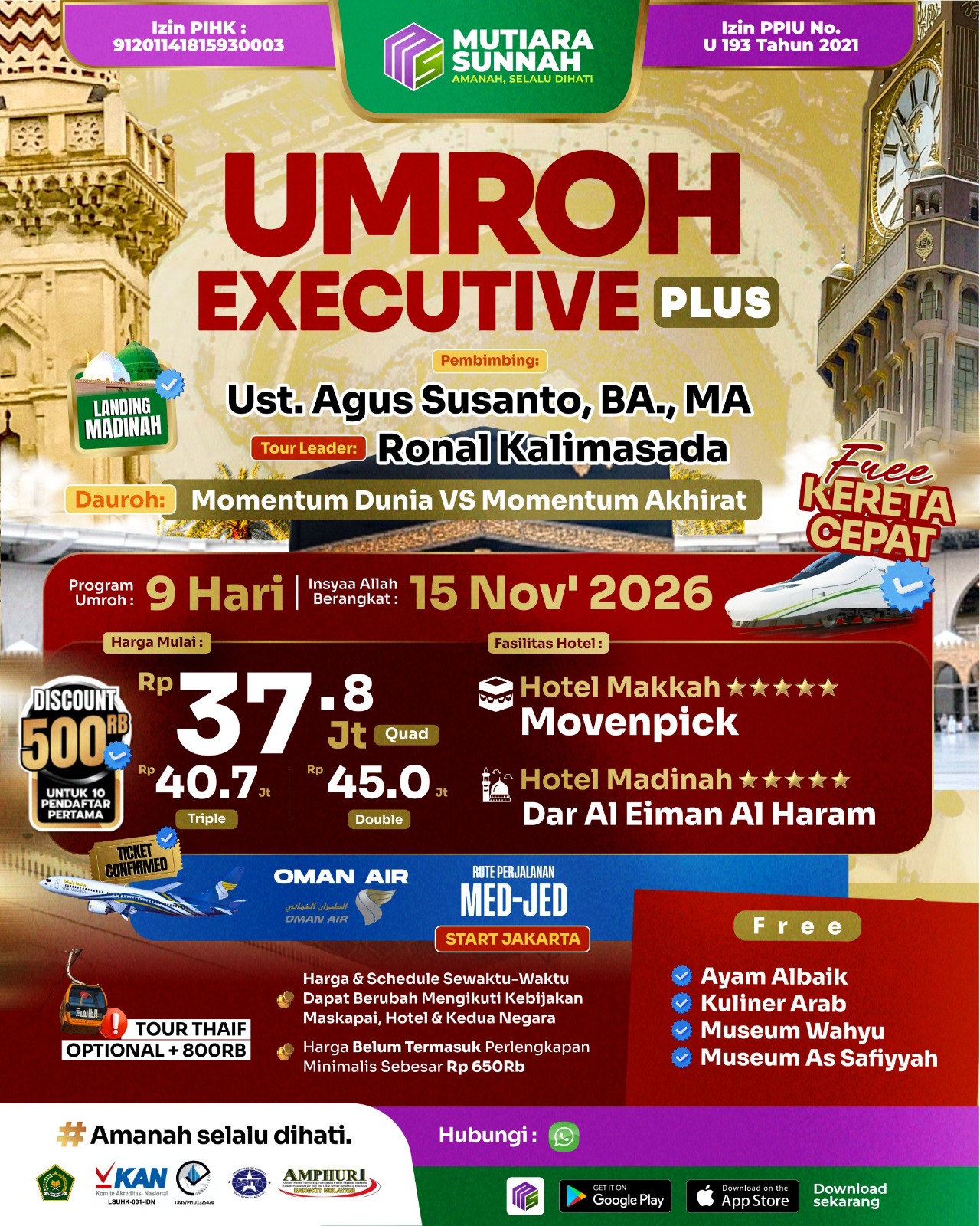 UMROH EXECUTIVE PLUS 15 NOVEMBER 2026