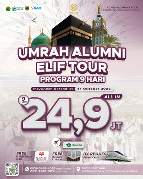 UMRAH ALUMNI ELIF TOUR PROGRAM 9 HARI