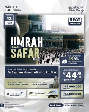 UMROH AWAL SAFAR START BANJARMASIN 19 JULI 2026