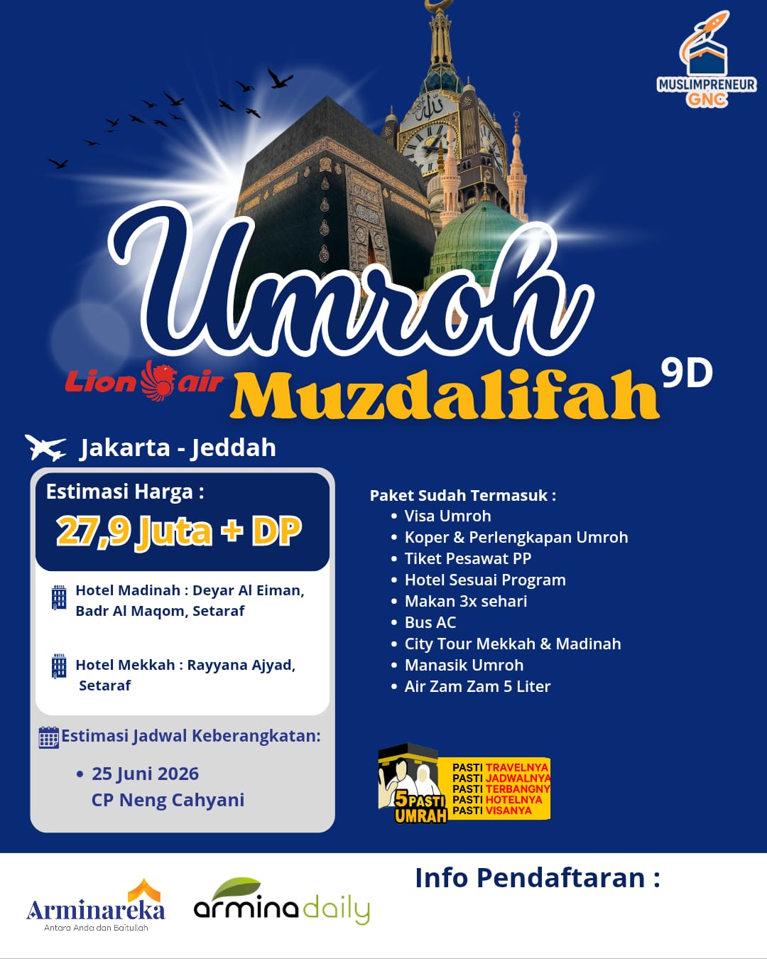 UMROH MUZDALIFAH 25 JUNI 2026 ARMINAREKA