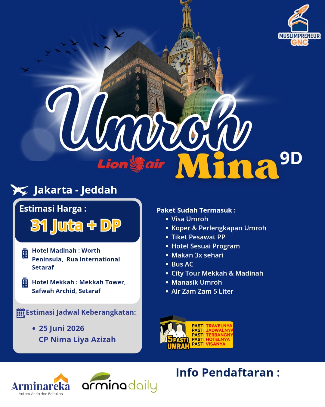UMROH MINA 25 JUNI 2026 ARMINAREKA