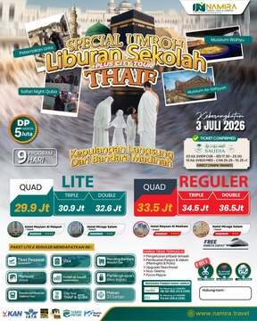 UMROH 03 JULI 2026 SPECIAL LIBURAN SEKOLAH