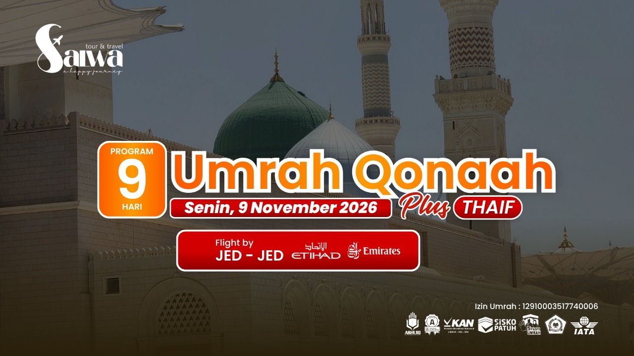 UMRAH QONAAH PLUS THAIF SALWA 9 NOVEMBER 2026