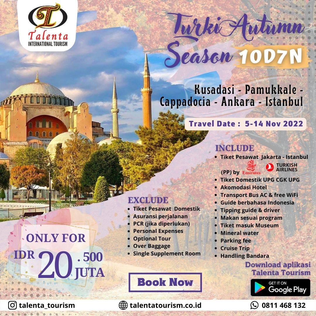 Turki Autumn Season 10D7N