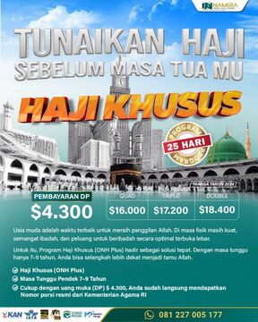 HAJI KHUSUS (Masa Tunggu 5-7 Tahun) Kuota Kemenag Indonesia