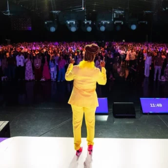 strong problem solving and analytical skills examples Lisa Nichols, motivational speaker and trainer of Mindvalley's Speak and Inspire Quest, on stage at Mindvalley Live 2023 in Dubai