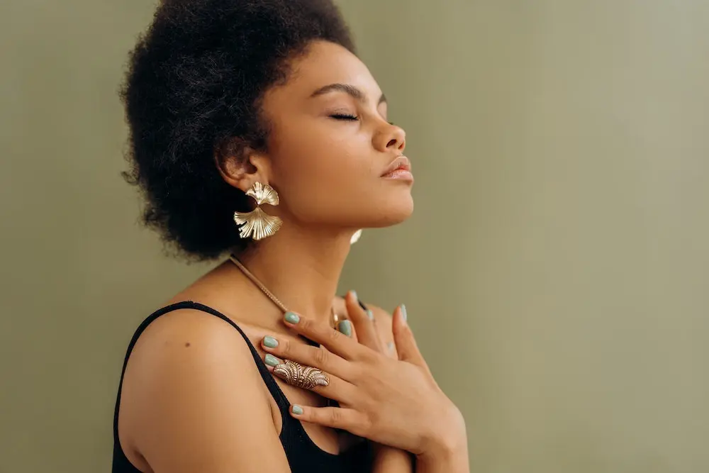 Woman feeling emotions