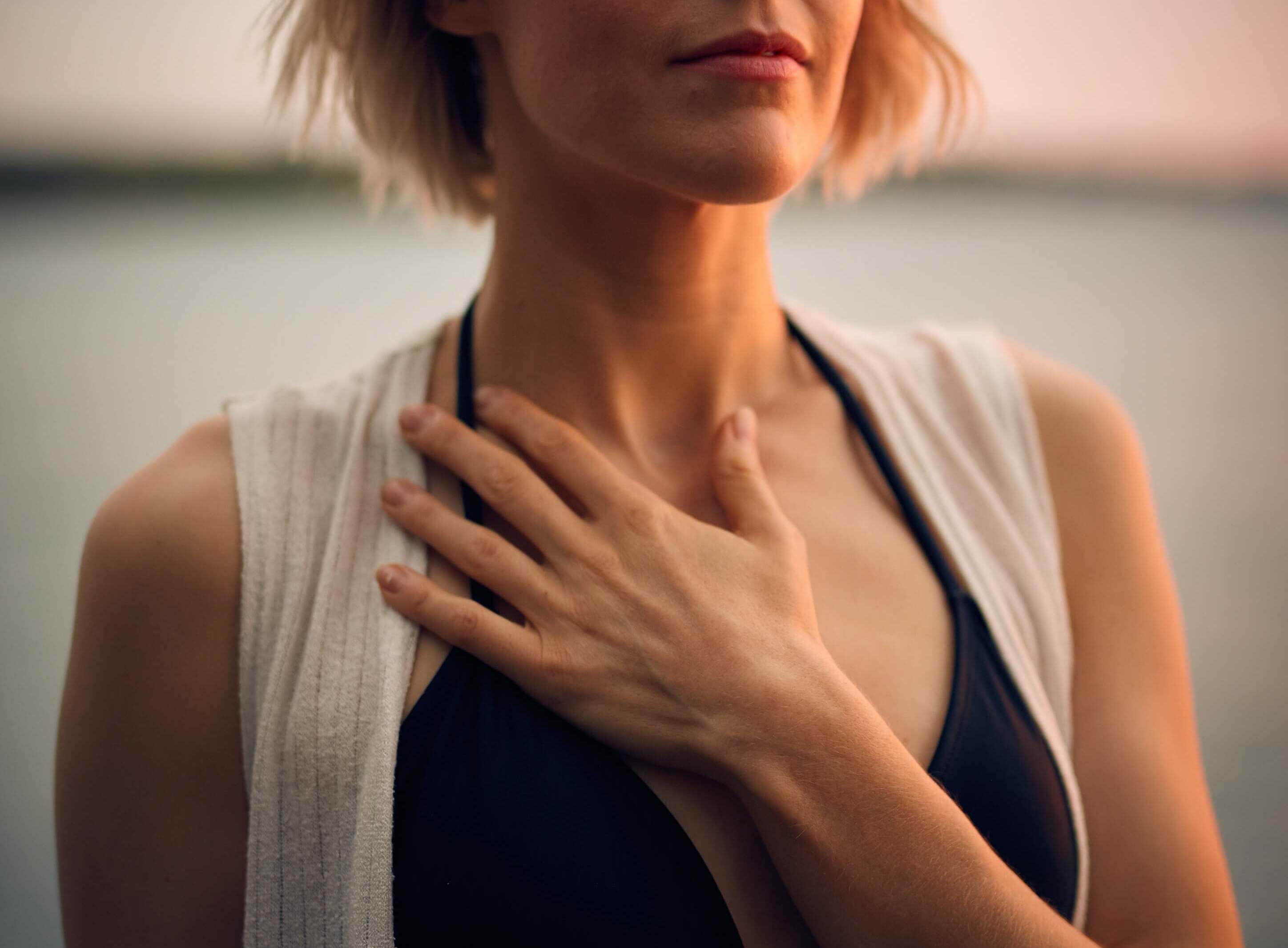 Woman showing herself self-respect