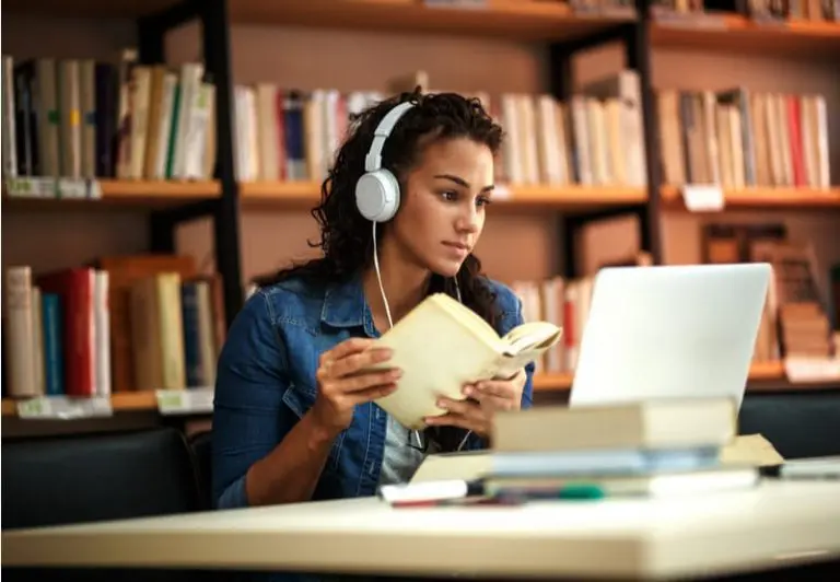 Woman exercising self-discipline by focusing on work