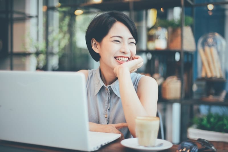 Woman developing good habits