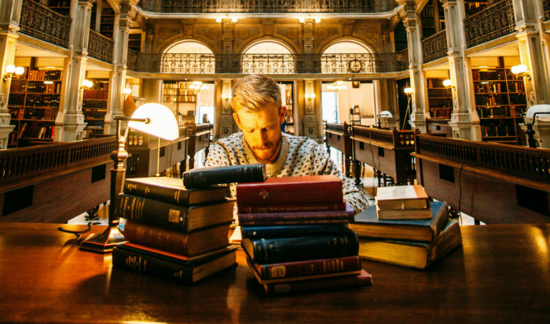 reading books